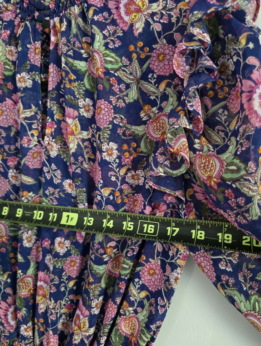 Revolve Misa Gianna Floral Long Sleeve Boho Romantic Mini Dress Size M - Picture 9 of 9